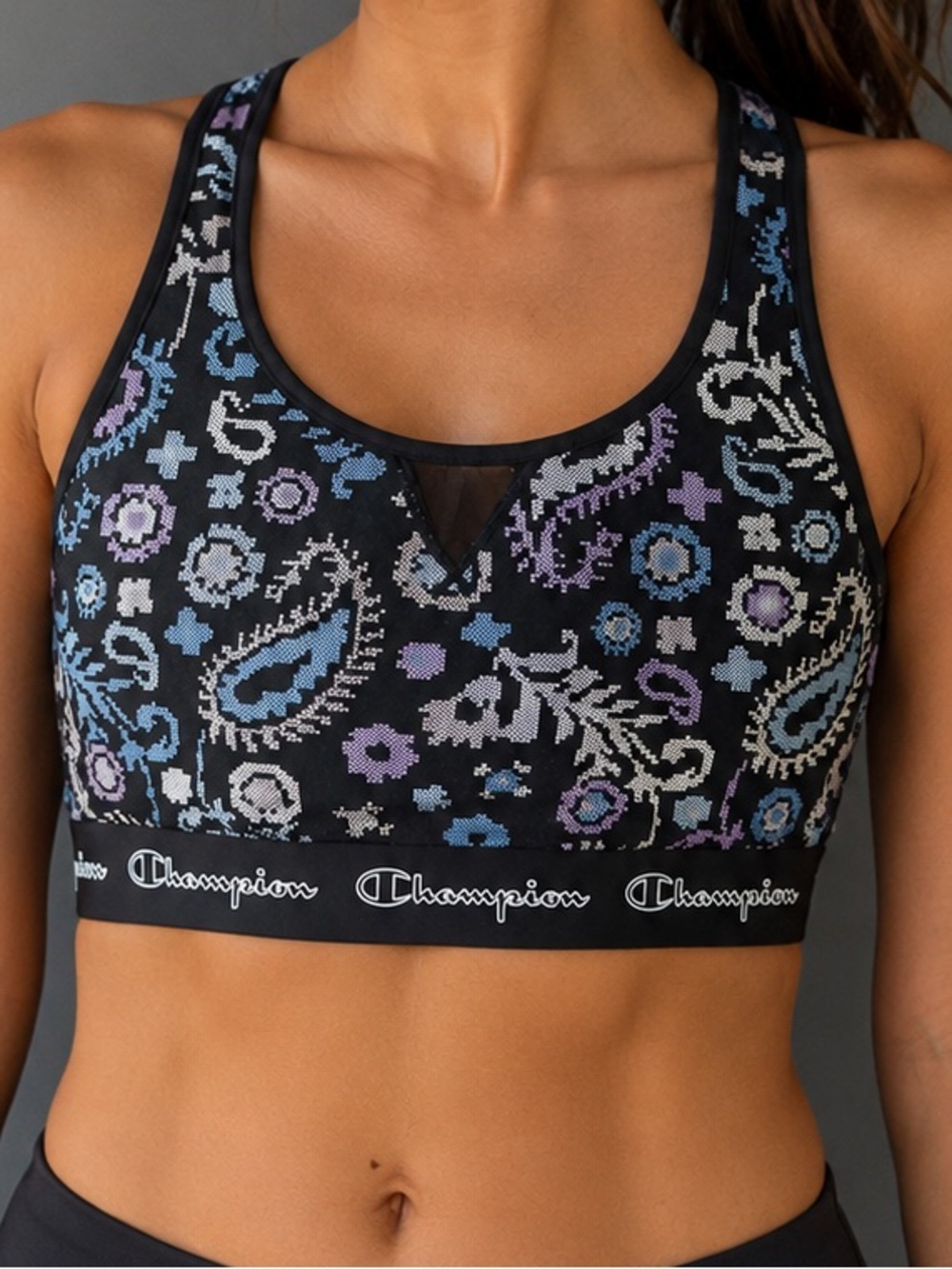 Champion Paisley Print Racerback Sports Bra | 16” PTP